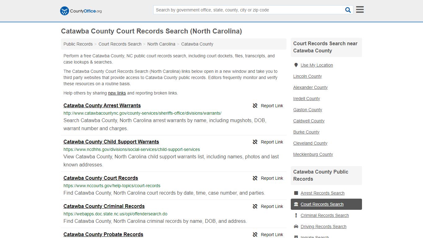 Court Records Search - Catawba County, NC (Adoptions, Criminal, Child ...